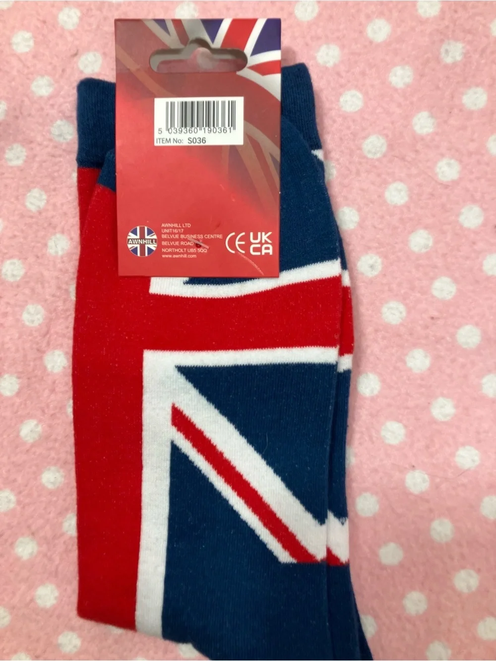 Union Jack Pattern Men's Crew Socks